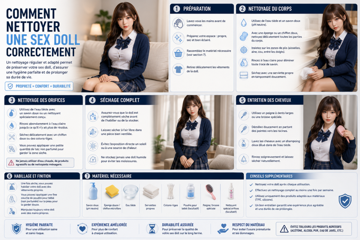 Comment nettoyer une sex doll correctement