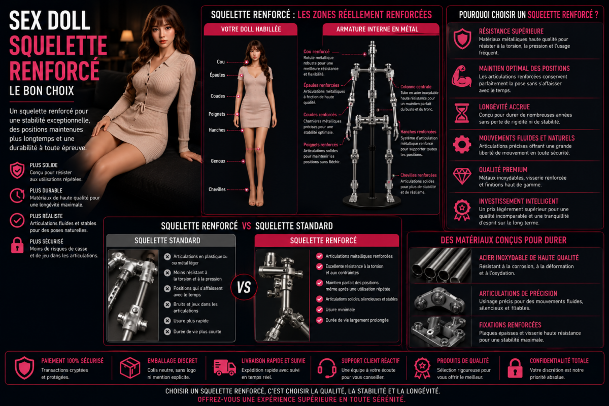 Sex doll avec squelette renforcé bien choisir sa poupée sexuelle